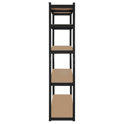 RAFT METALIC 5 POLITE 750KG MDF 180X90X40 NEGRU REBEL