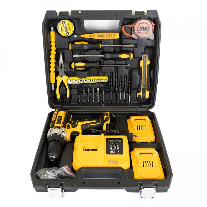Masina de Gaurit si Insurubat 48V cu 2 Acumulatori si Set Accesorii 30 Bucati