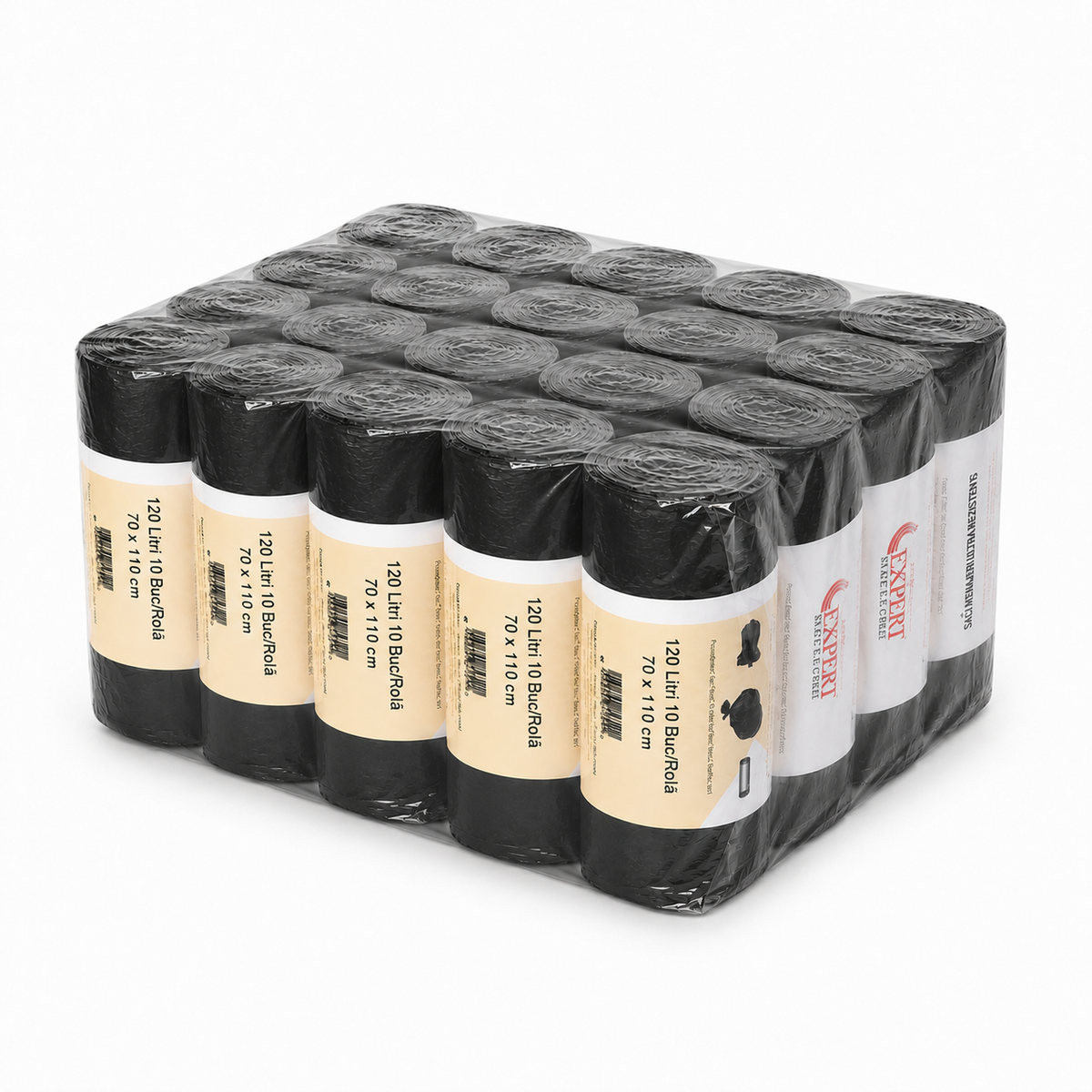 Bax Saci Menajeri 120L, 20 role, 10 buc/rola, 70 x 110 cm, 28 microni