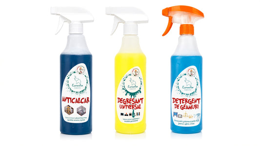 Pachet Promo Anticalcar Degresant Detergent Geamuri Elefantino 750ml