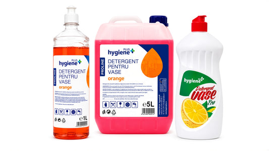 Pachet Promo Detergent Vase Hygiene Plus Proline Orange 5L + 1L + 500ml