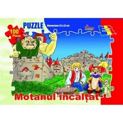 Puzzle 100 de piese - Motanul incaltat