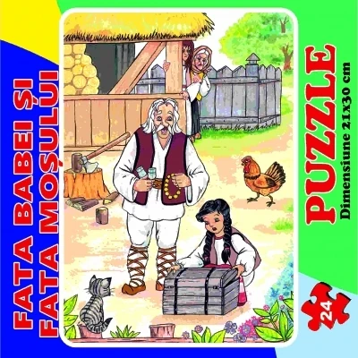 Puzzle 24 de piese - Fata babei si fata mosului
