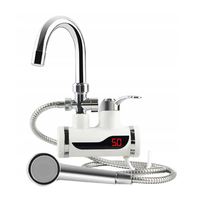 Robinet electric cu afisaj digital pentru incalzit apa, economic, montaj pe chiuveta, 3KW