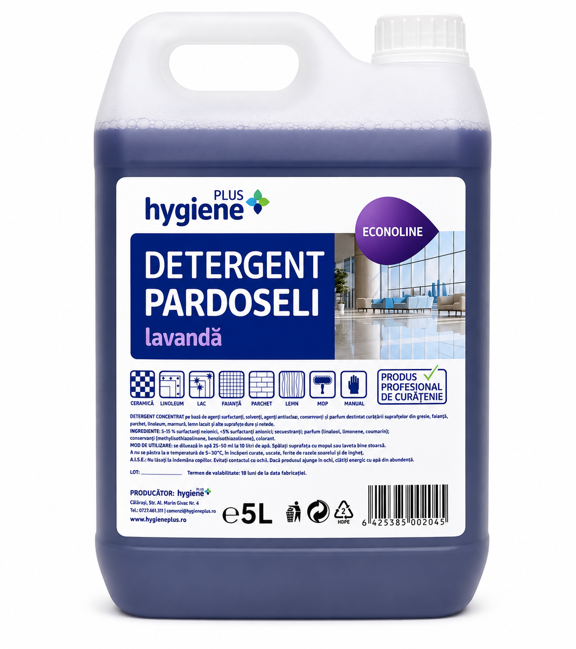 Detergent Pardoseli Hygiene Plus Econoline Lavanda 5L