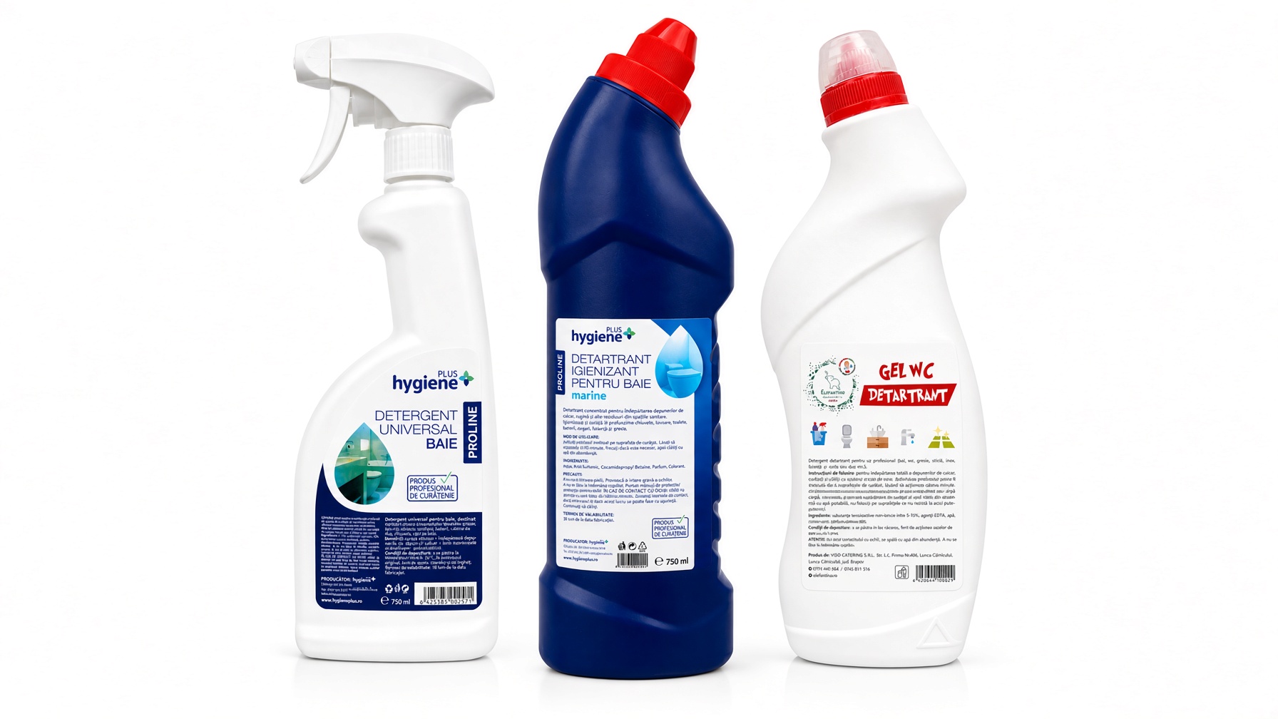 Pachet Promo Detergent Universal Baie Detartrant Gel WC 750 ml